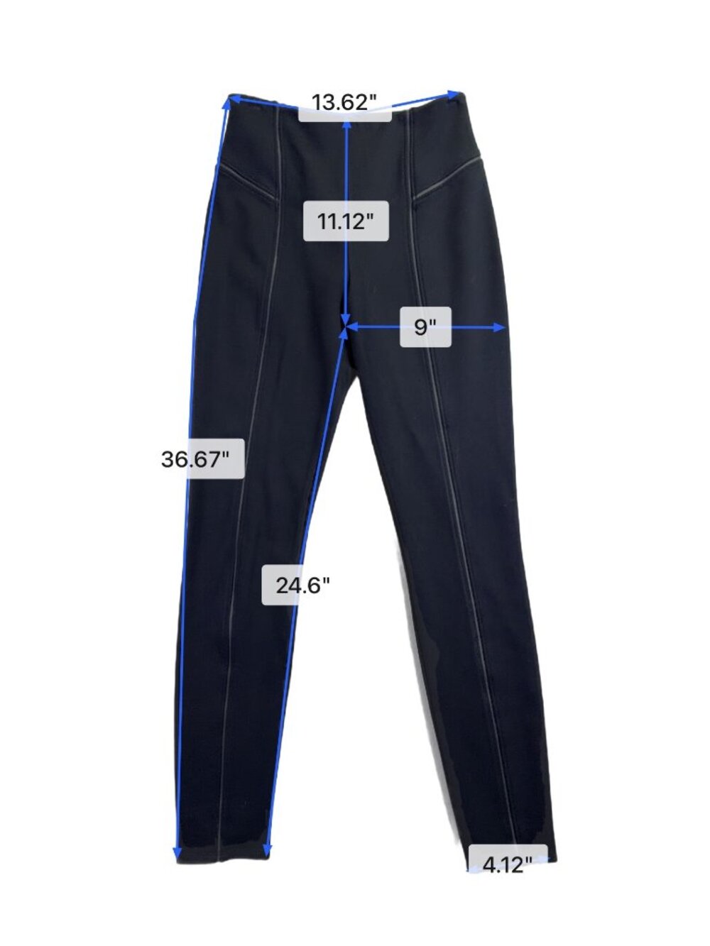 Lysse Womens Black High-Waist Stretch Slimming Leggings Size M image 9